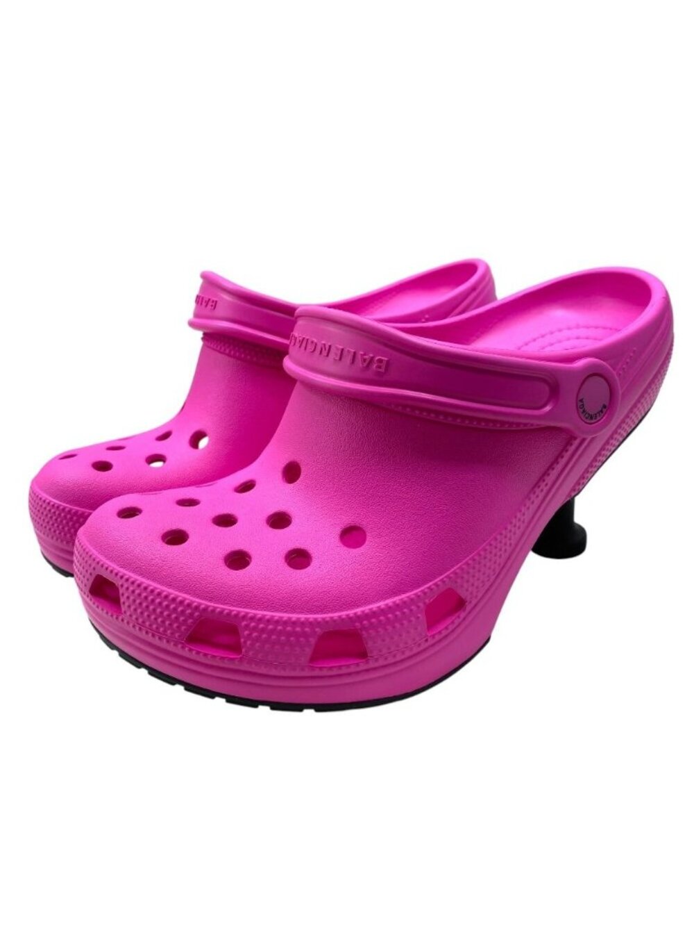 Balenciaga Madame 80 Crocs Mules Pumps Rubber Pink Shoes